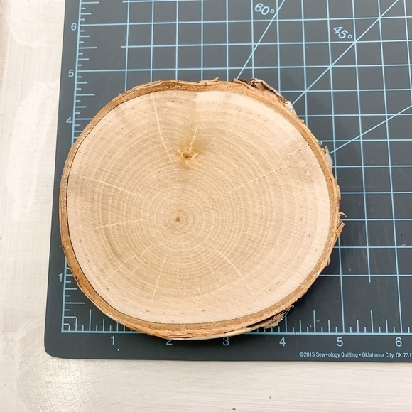 Birch Round Tree Slice - 4” x 1/2” - Picture 1 of 5